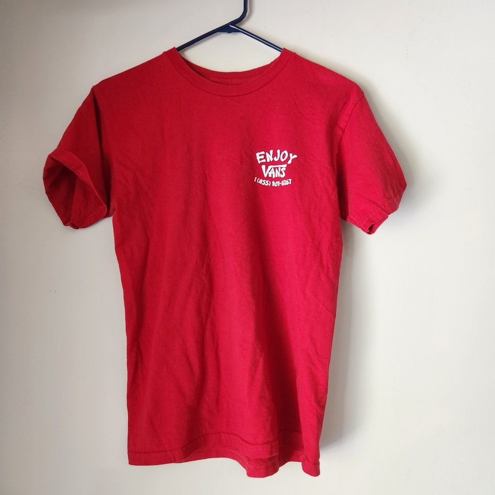 Vans Off The Wall Shirt Red Mens Small